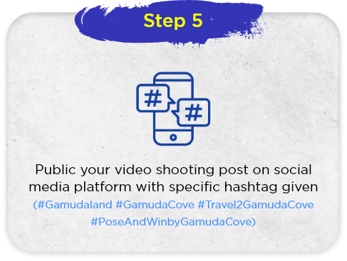 Post your video & ensure it's public on 2 of your chosen social media platforms (FB, IG or Tik Tok) with the hashtags given