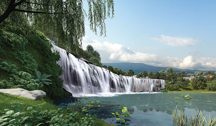 The majestic waterfall for residents to rediscover the rejuvenating beauty of nature