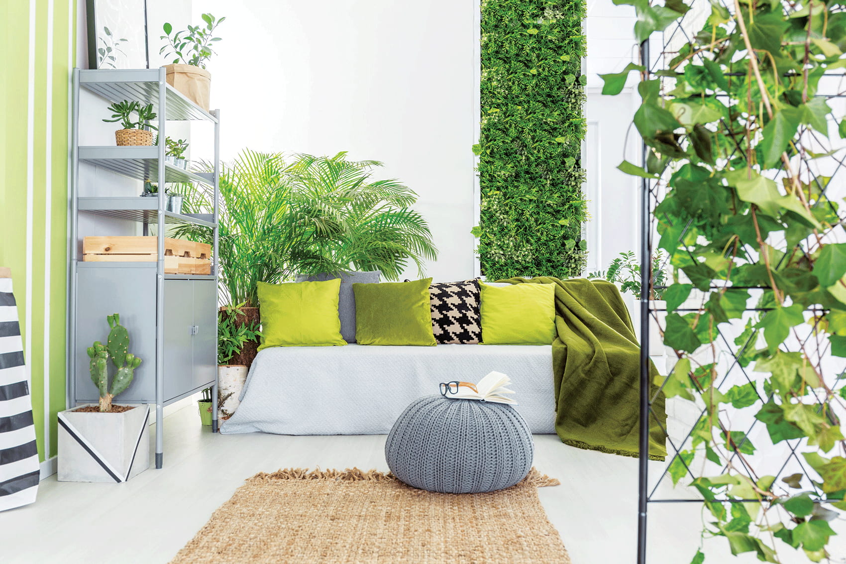 The natural cooling effect of the plants means that you’ll be saving more energy by using less air conditioning.