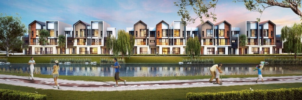 Luxura link villas feature multi-facade designs, with views that overlook the lake.