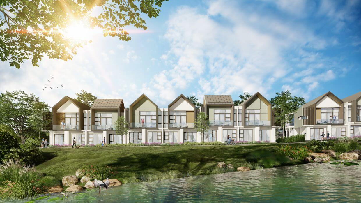 Artist’s impression of Blossom Springs’ dual facades which enhance aesthetic value by presenting iconic frontage views from multiple directions.