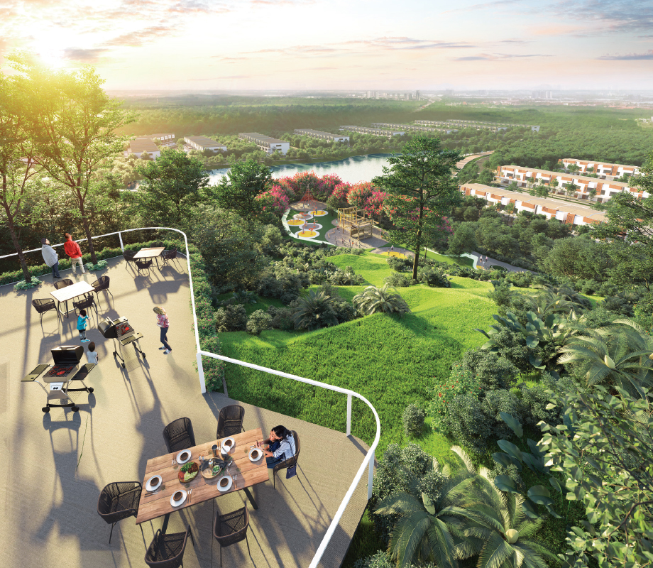 An artist’s impression of Illaria Hillside Homes at Gamuda Gardens