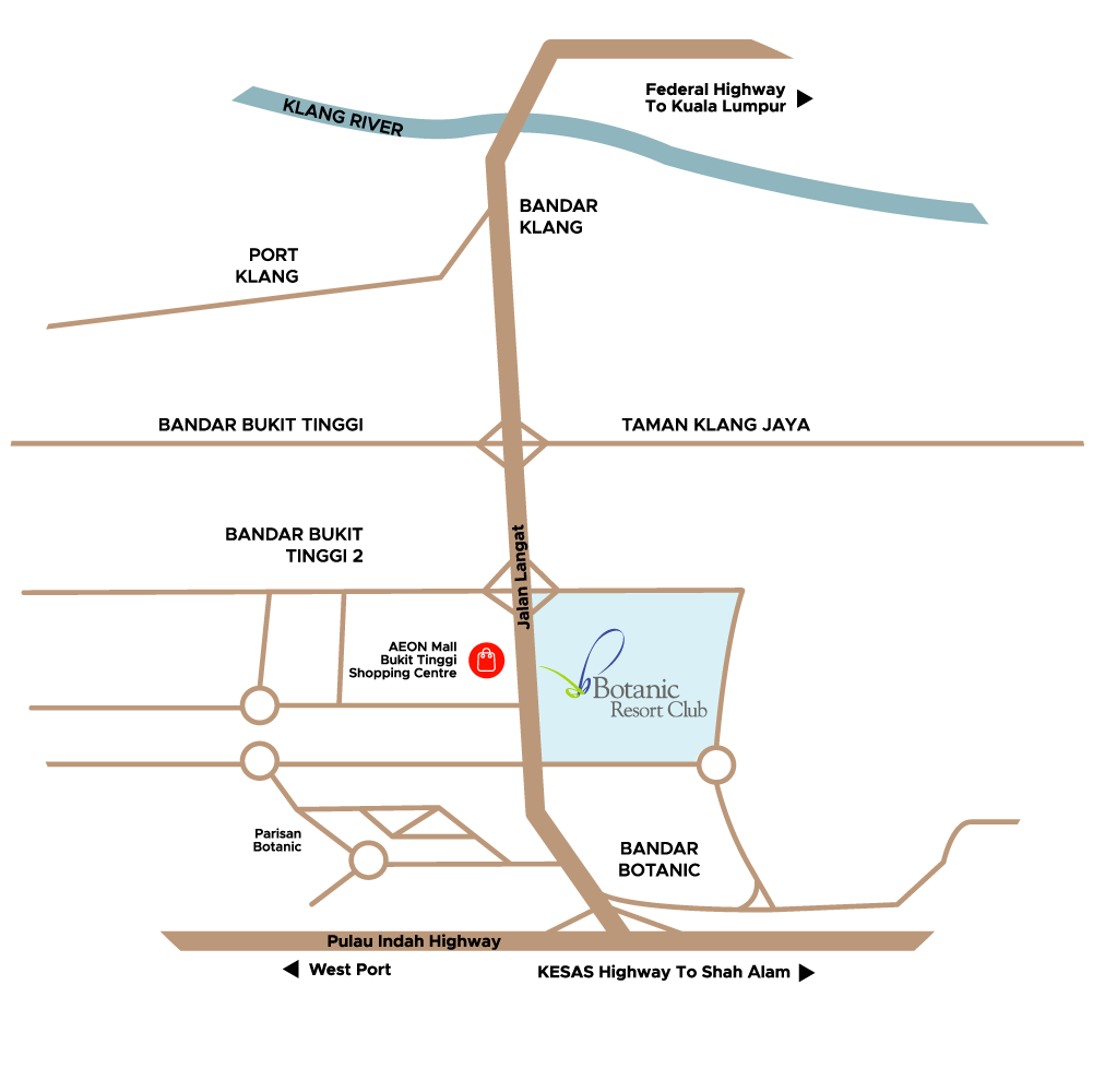 Botanic Resort Club map
